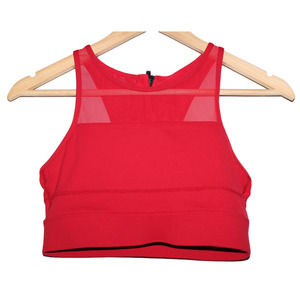 Women's Zyia All Star One More Rep Red Black White Racerback Sports Bra Size XXS